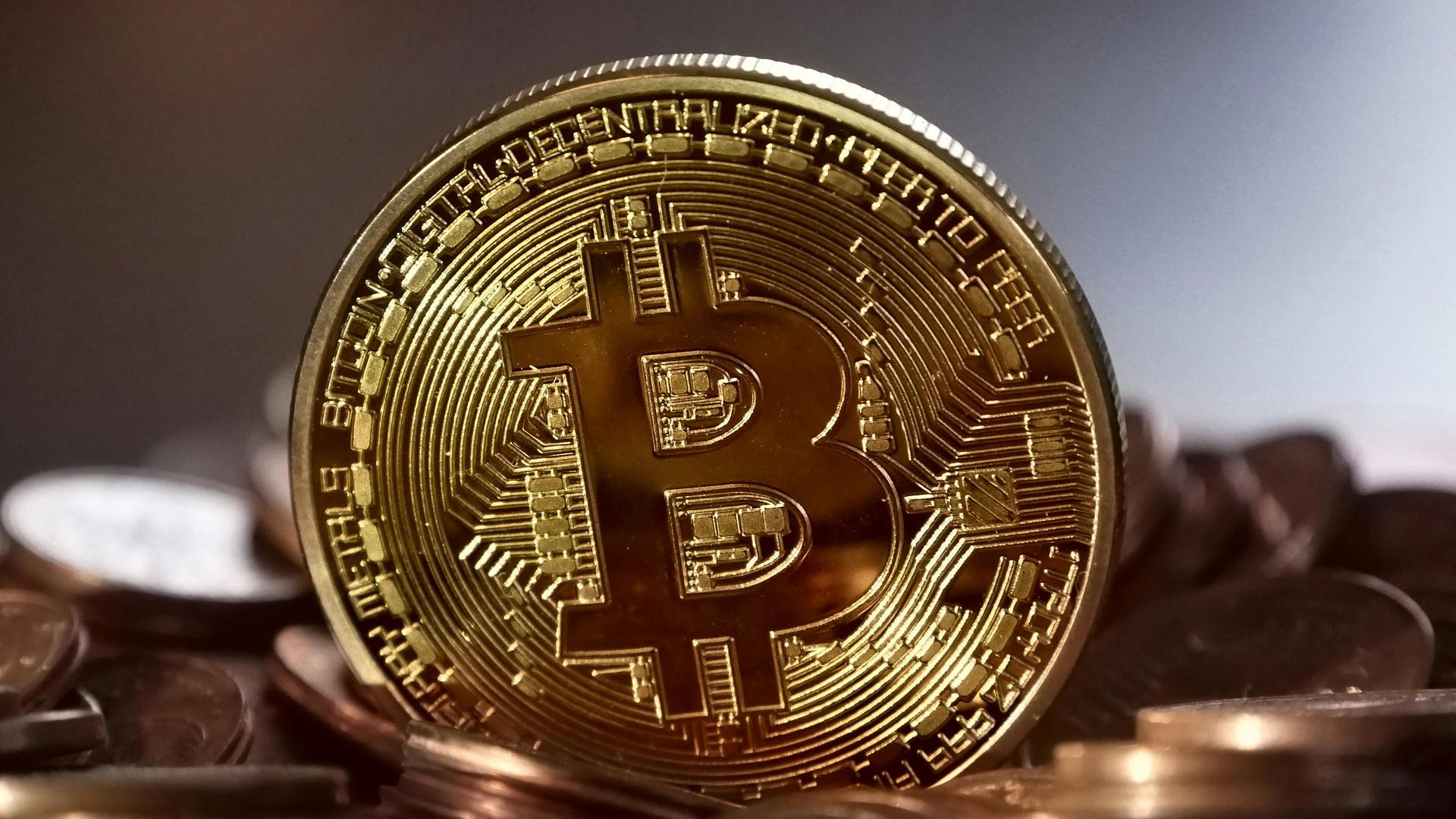Eine Bitcoin Münze