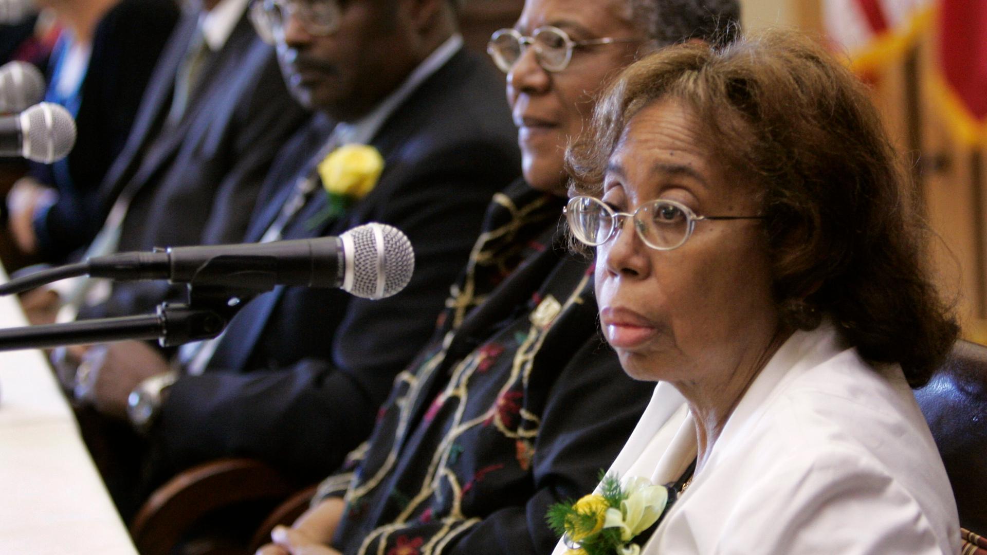 Thelma Mothershed Wair am 23.9.2007 in Little Rock, Arkansas - eine der Schülerinnen der Little Rock Nine, die 1957 an der Little Rock Central High School aufgenommen wurden