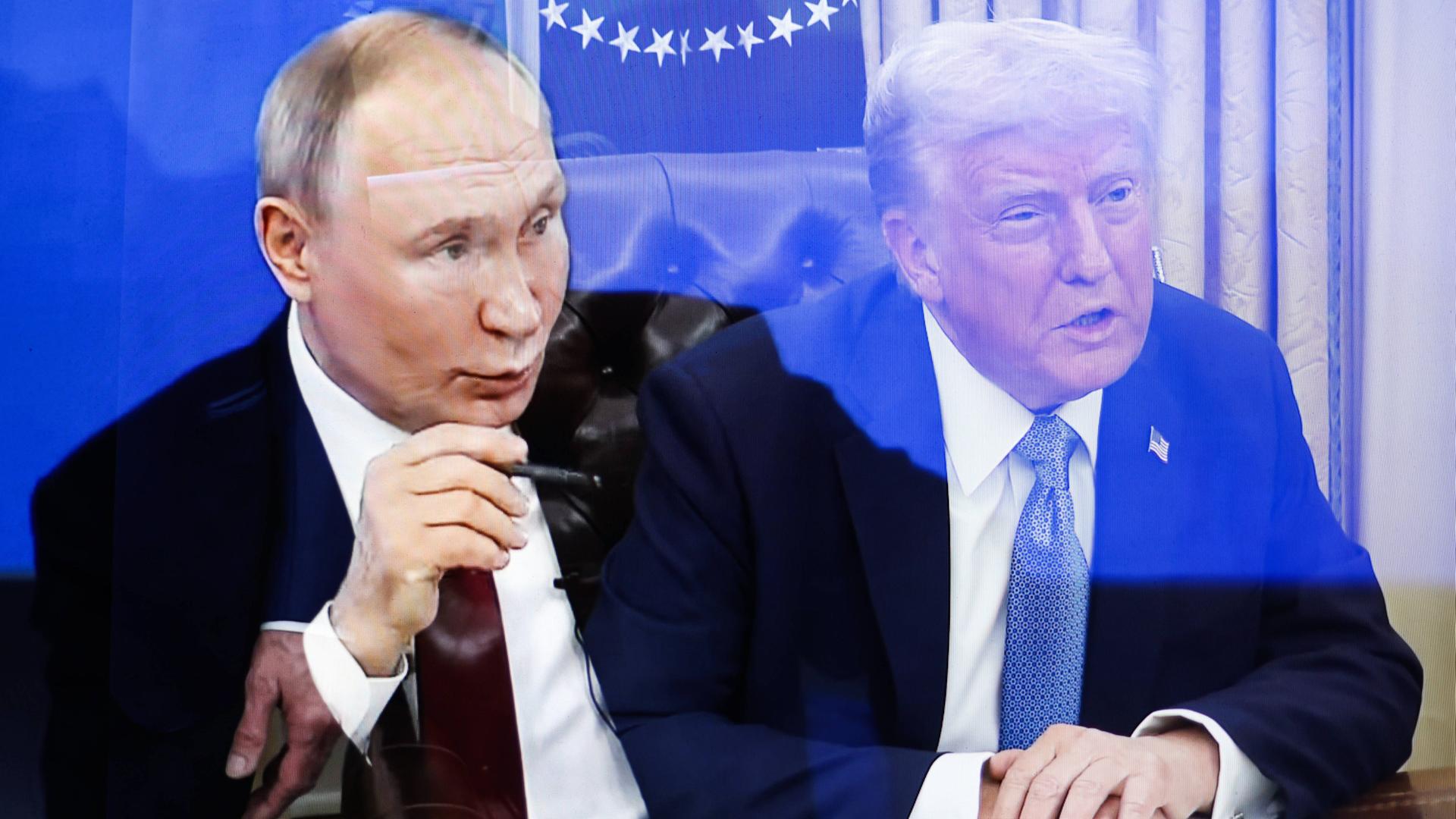Der russische Präsident Wladimir Putin (l.) und US-Präsident Donald Trump in einer Fotomontage Der russische Präsident Wladimir Putin (l.) und US-Präsident Donald Trump in einer Fotomontage